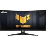 ASUS TUF Gaming VG34VQ3B 34” Ultra-Wide Curved Monitor – 21:9 QHD (3440x1440), 180Hz, 1ms, Extreme Low Motion Blur Sync, FreeSync Premium, Speaker, 90% DCI-P3, DisplayWidget Center, VESA DisplayHDR 400