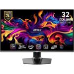 MSI MPG 321URX QD-OLED Gaming Monitor 31.5" 4K UHD 240Hz 0.03ms AMD FreeSync™ Premium Pro, DisplayHDR True Black 400